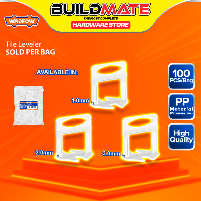 BUILDMATE Wadfow 100PCS/BAG Tile Leveler 2mm / 3mm Grout Line Tile Ali ...