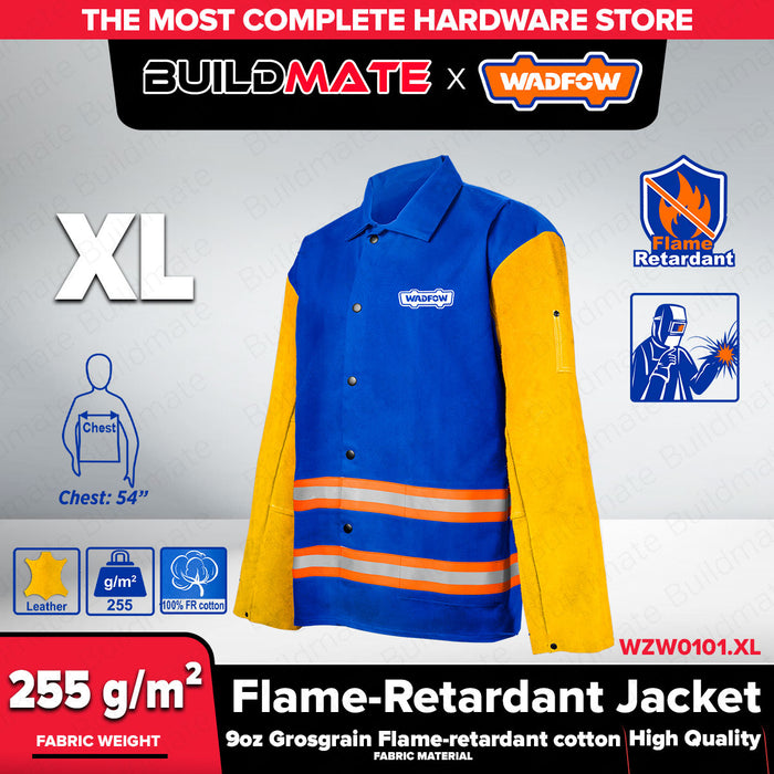Buildmate x WADFOW Flame-Retardant Welding Jacket FR Cotton Leather Sleeve L/XL WZW0101/WZW0102