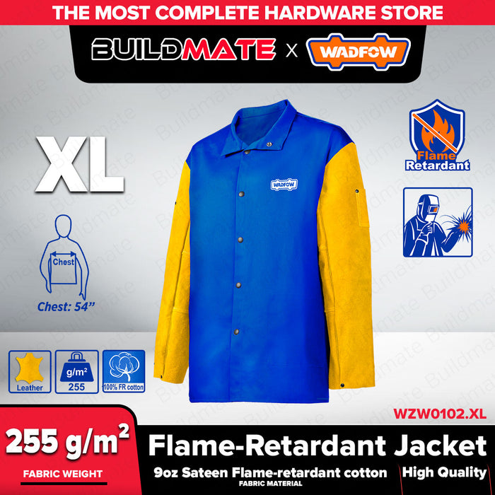 Buildmate x WADFOW Flame-Retardant Welding Jacket FR Cotton Leather Sleeve L/XL WZW0101/WZW0102
