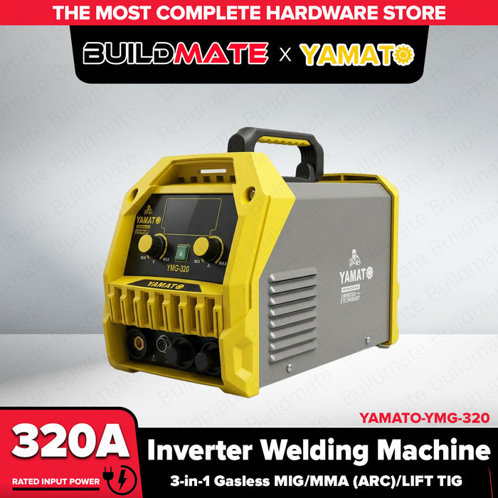 YAMATO JAPAN 300A/320 Gasless 3 IN 1 MIG TIG MMA IGBT Portable Inverter Welding Machine •BUILDMATE•