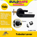 YALE Tubular Lever Style w/ Circle Corner (Black Finish) #YTL8801-7T BK