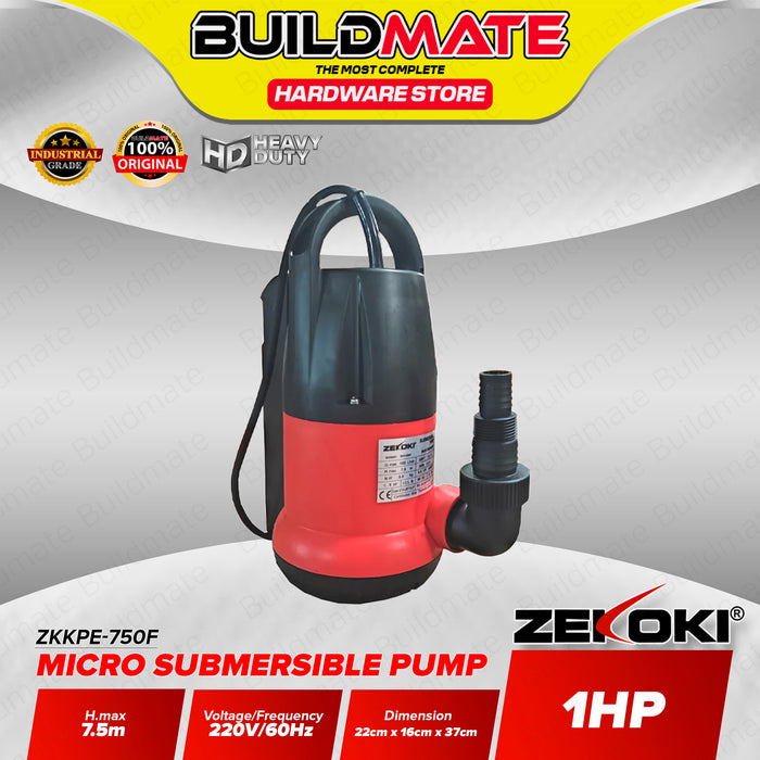 Zekoki 0.55HP / 0.75HP / 1HP Dirty Water Micro Submersible Pump Compact Wastewater Sump Transfer Drain Pump SOLD PER PIECE