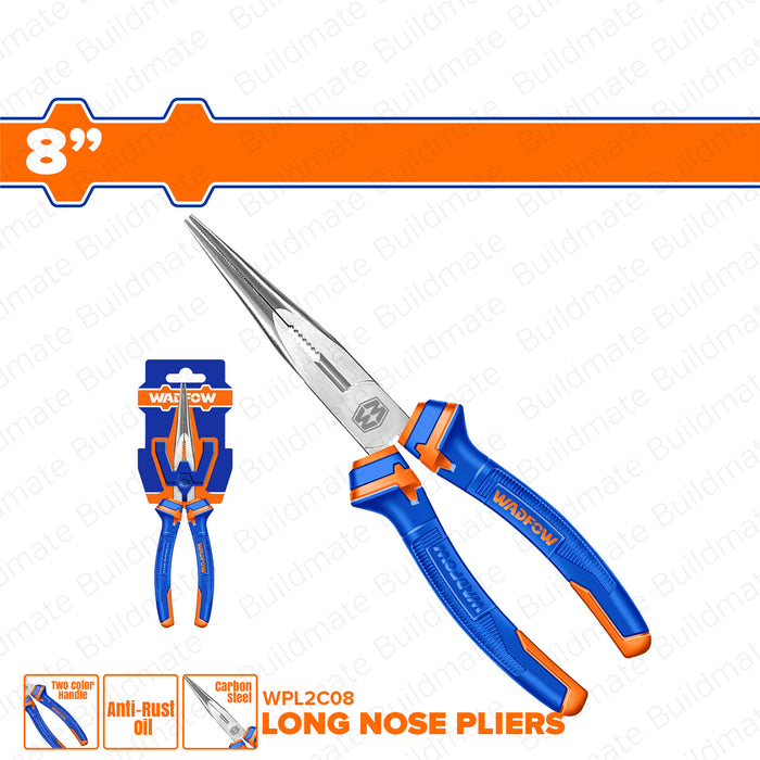 WADFOW 6"/ 8" Long Nose Plier Heavy Duty Pliers SOLD PER PIECE WPL2C06 / WPL2C08 •BUILDMATE• WHT