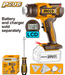 INGCO 20V Cordless Li-Ion Heat Gun 4.0AH HGLI20035 ICPT