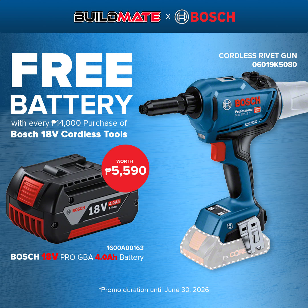 BUILDMATE Bosch Cordless Rivet Gun 18V Riveting Rivet Riveter Tool Bru ...