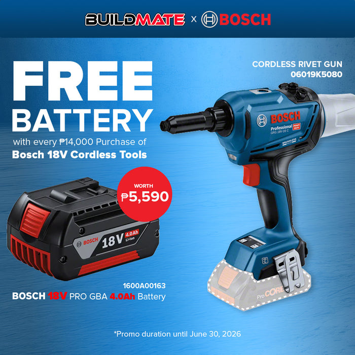 BUILDMATE Bosch Cordless Rivet Gun 18V Riveting Rivet Riveter Tool Brushless Fastener Gun Handheld Riveting Tool Automotive Riveter Cordless Rivet Nut Guns Drill GRG18V-16C 06019K5080 • BLC