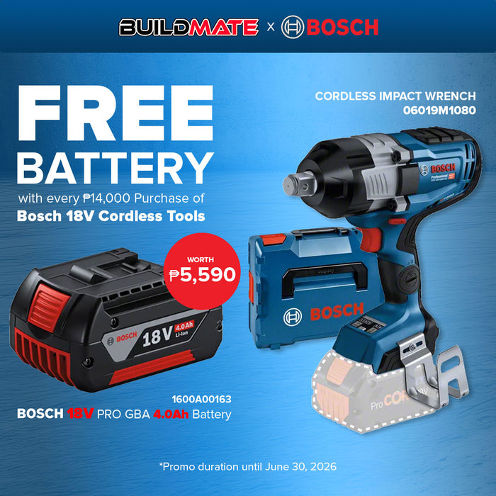 BUILDMATE Bosch 18V Brushless Bi Turbo 3-Speed Heavy Duty Cordless Impact Wrench GDS 18V-1600 HC BLC