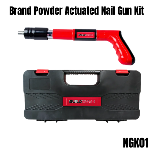 BUILDMATE Powder Actuated Nail Gun Kit Heavy Duty Concrete & Steel Fastening Tool Set