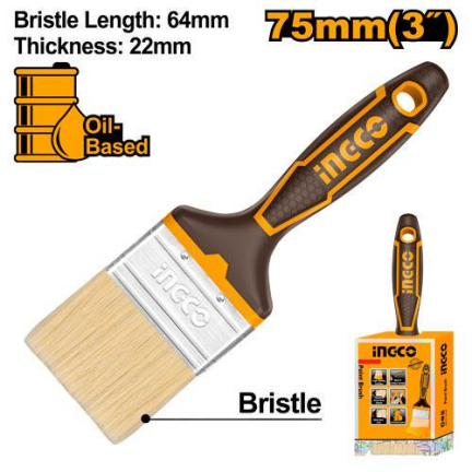 INGCO 1”/1.5”/2.5”/3” Inch Paint Brush for Smooth Paint Application on Various Surfaces | IHT - BUILDMATE