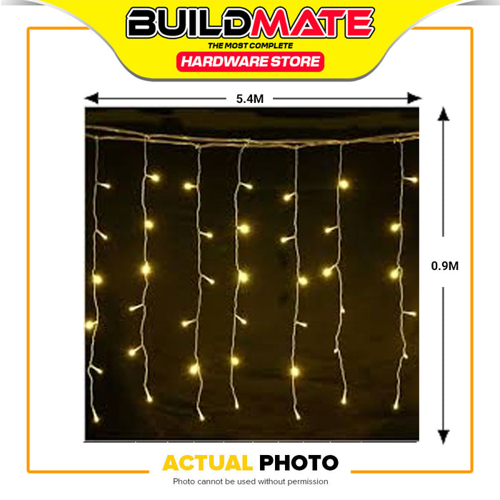 BUILDMATE Omni LED DC Low Voltage Curtains Lights Warm White with 8 Effects Indoor/Outdoor Decoration Hanging Curtains Lighting Ornaments Decor