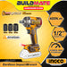 BUILDMATE Ingco Lithium-Ion Brushless Cordless 20V Impact Wrench 400N.m Rechargeable Automotive Torque Wrench Driver - ICPT