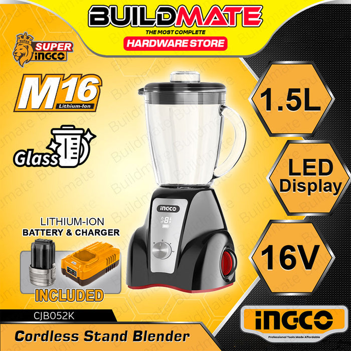 BUILDMATE Ingco 1.5L Cordless Stand Blender Juicer Smoothie Shaker 2-Speed Control with Pulse Fruit Blender - ICPT