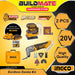 BUILDMATE Ingco 2pcs Cordless Combo Kit 20V Lithium-Ion Oscillating Multi-Tool & Sheet Sander Power Tool Set CKLI20276 - ICPT