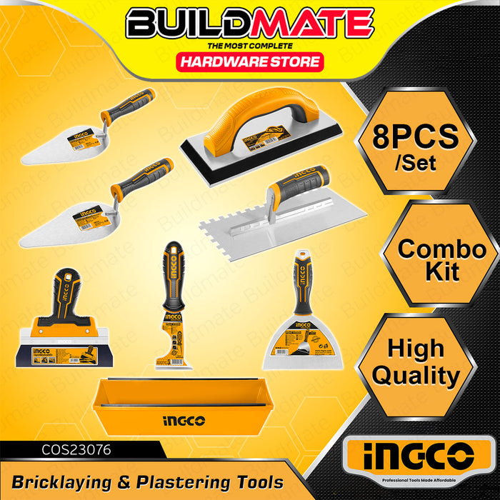 BUILDMATE Ingco 8PCS/SET Bricklaying & Plastering Rubber Grout Float Household COS23076 - IHT