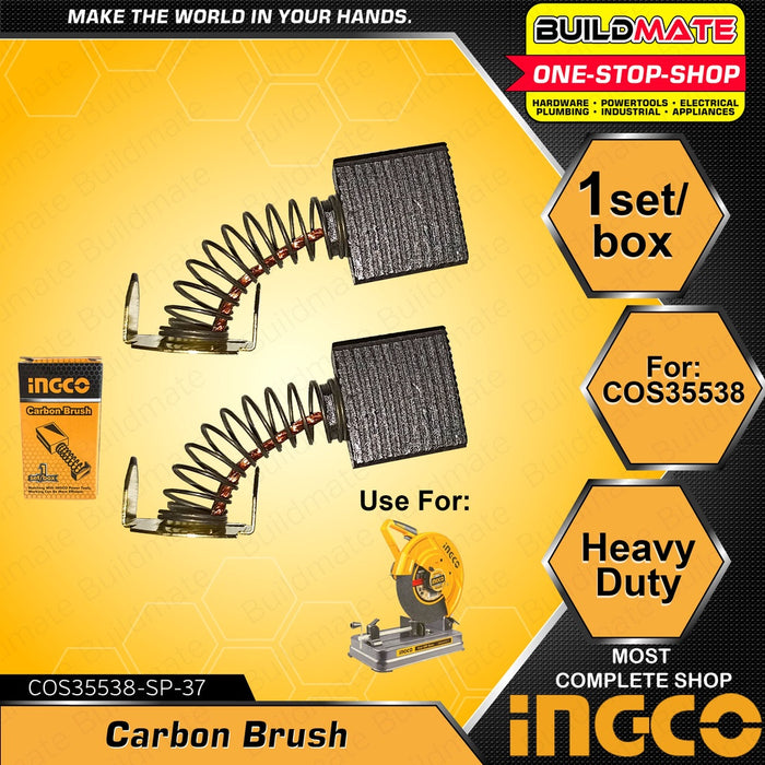 BUILDMATE Ingco 2PCS/SET Carbon Brush for Circular Saw / Cut-Off Saw / Electric Jigsaw Motor Brush Carbon Brushes Replacement Part Spare Parts [SOLD PER BOX] • ISP