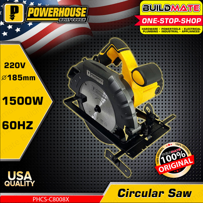 BUILDMATE Powerhouse USA 1050W / 1500W Circular Saw Wood Cutting Woodworking Cutter Crosscut PHH-C7 / C8008X - PHPT