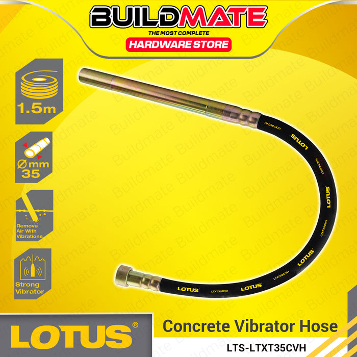 (SET) BUILDMATE Lotus 1400W Concrete Vibrator Mixer with 1.5m Vibrator Hose LTCV1400X+LTXT35CVH LPT