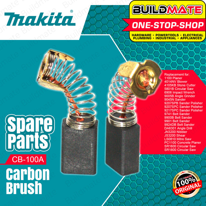 BUILDMATE Makita Original Carbon Brush 1SET/BOX Motor Brush Motor Carbon Brushes Carbon Motor Brushes Replacement Part Spare Parts CB100 B-8028 •