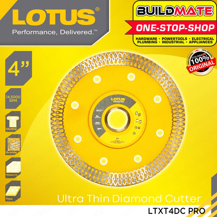 LOTUS Diamond Disc Cutter Blade Turbo 105x20 / 16mm Ultra Thin LDT105DT •BUILDMATE•