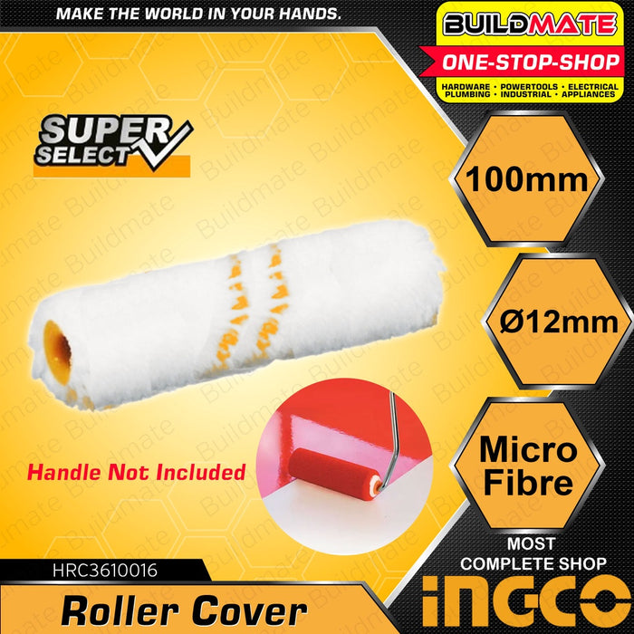 BUILDMATE Ingco Roller Cover Paint Cover 4" Inch 100mm Inner Wall Cylinder Brush Paint Roller Painting Roller Paint Tool HRC3610016 | HRC3610012 • HT2