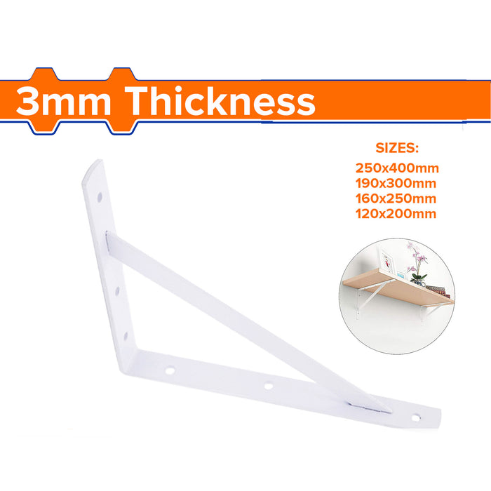 BUILDMATE Wadfow Heavy Duty Shelf Brackets 3MM Thickness 5" | 6" | 7" | 10" Inch Angle Corner • WHT