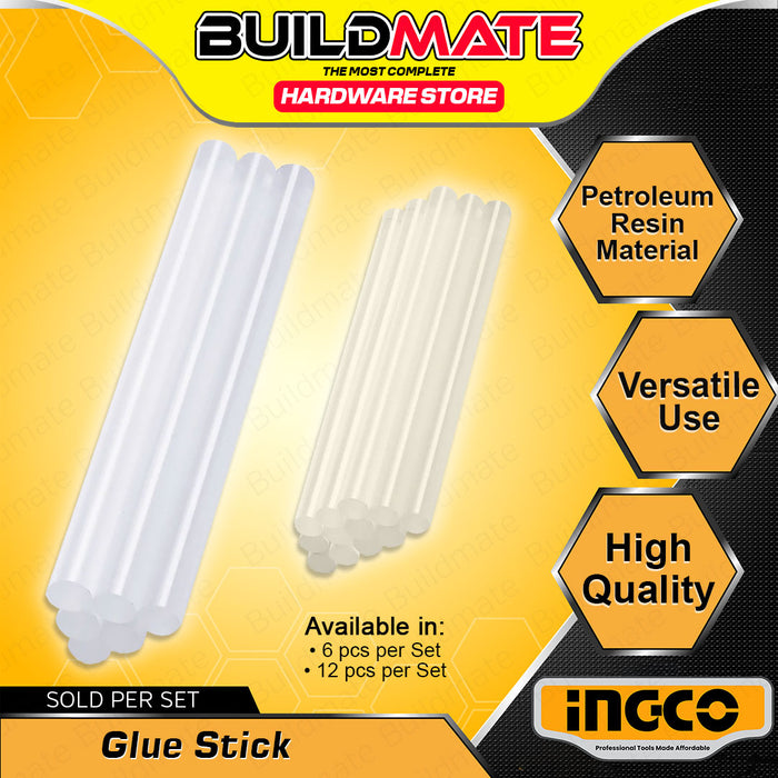 BUILDMATE Ingco Glue Gun Stick 6pcs / 12pcs Hot Melt Craft Adhesive Thermoplastic Petroleum Resin Glue Gun Stick Refill - IHT