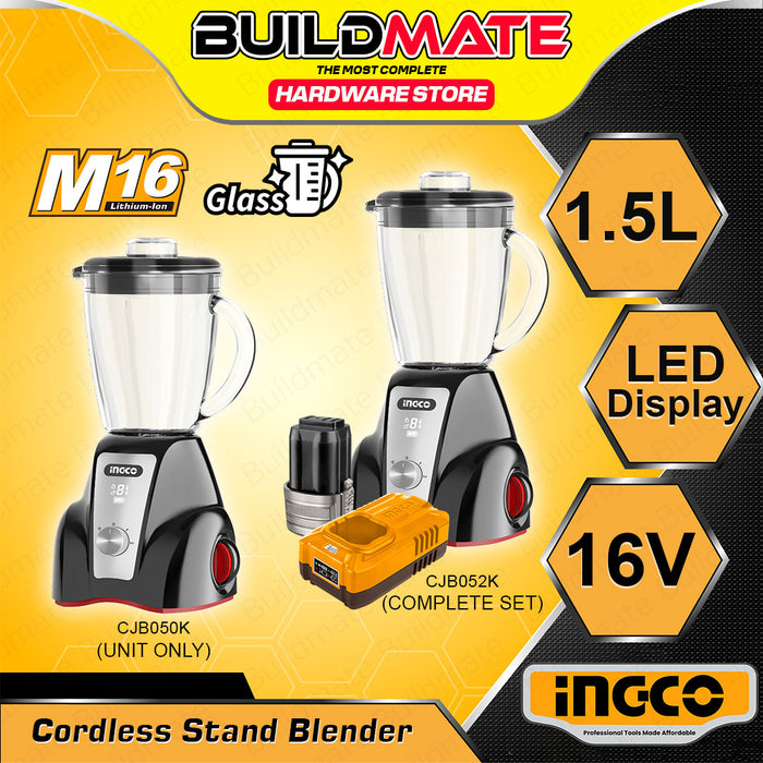 BUILDMATE Ingco 1.5L Cordless Stand Blender Juicer Smoothie Shaker 2-Speed Control with Pulse Fruit Blender - ICPT