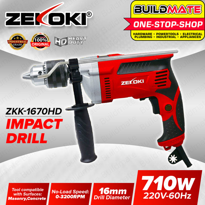 BUILDMATE Zekoki Electric Impact Drill 710W 16MM Cylindrical