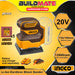 BUILDMATE Ingco Lithium-Ion Cordless Sheet Sander 20V Rechargeable Handheld Finishing Palm Wood Sanding Machine - ICPT