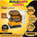 BUILDMATE Ingco Lithium-Ion Cordless Sheet Sander 20V Rechargeable Handheld Finishing Palm Wood Sanding Machine - ICPT