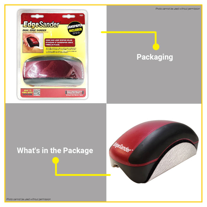 BUILDMATE Milescraft Edge Sander Surface Finishing Sand Down Two Rough Edges for Finishing Off Veneer / Laminate #1621