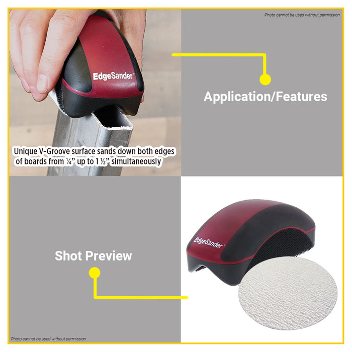 BUILDMATE Milescraft Edge Sander Surface Finishing Sand Down Two Rough Edges for Finishing Off Veneer / Laminate #1621