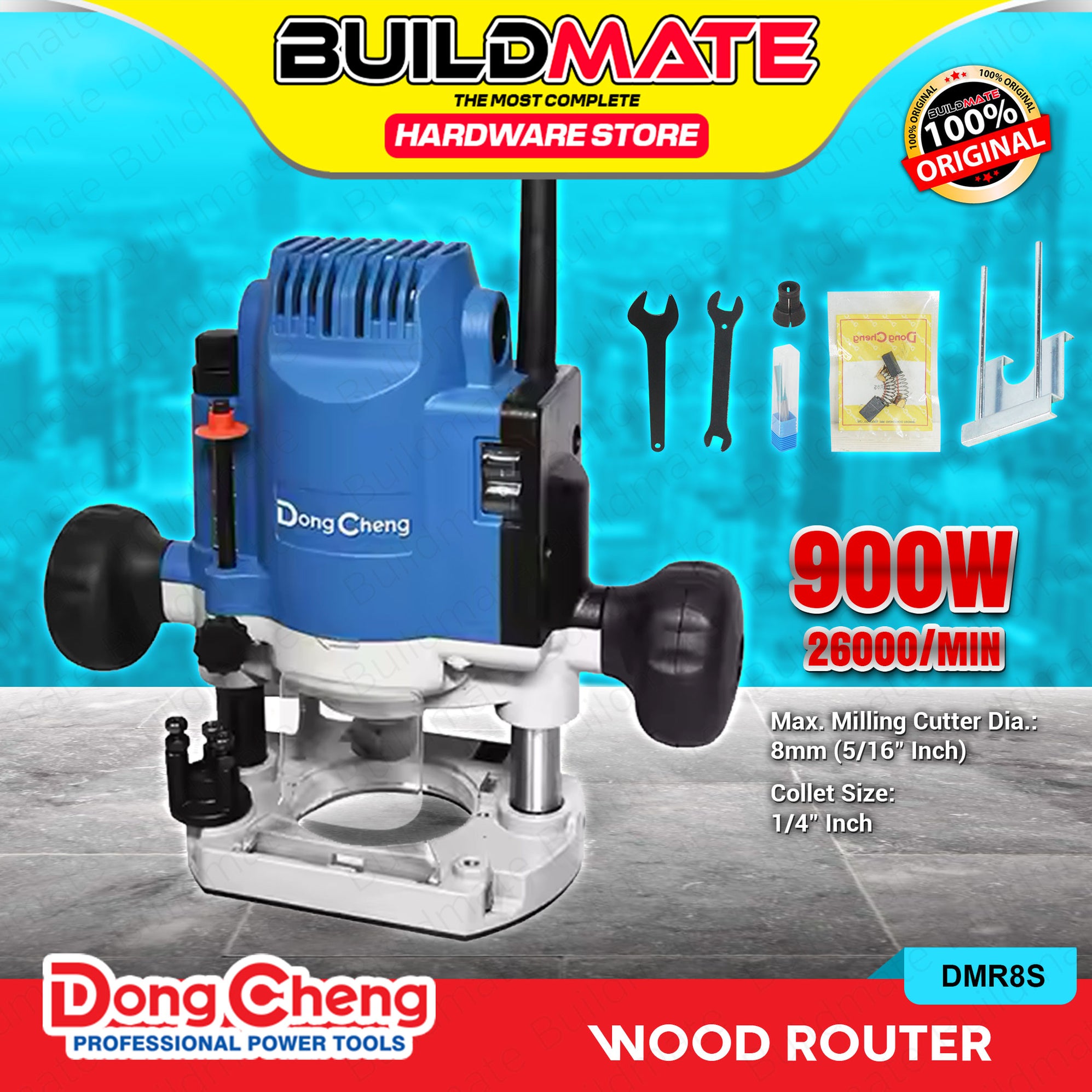 Dongcheng Router BUILDMATE Dong Cheng Wood Router 900W Handheld Mini Plunge Wood Carvin ...
