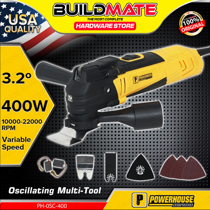 Buildrite Power Tools BUILDMATE Powerhouse Oscillating Multi-Function Tool SET 400W PH-OSC-T ...