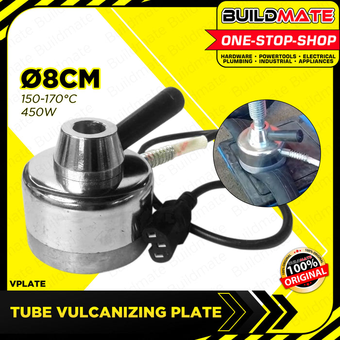 Tube Vulcanizing Plate 8CM 450W Machine Heating Plate Flat Iron Tube Heater Press Fast Heating Aluminum Tube Tire Vulcanizing Machine Rubber Patch Plantsa Pang Vulcanize VPLATE •BUILDMATE•