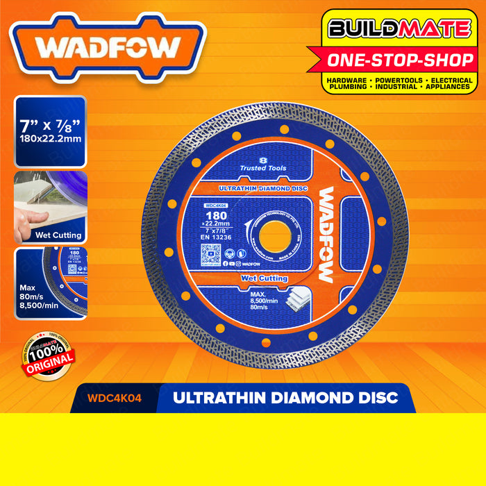 WADFOW Ultra Thin Diamond Disc 4" Inch | 7" Inch [SOLD PER PIECE] Wet Cutting Disc Cutter Blade Turbo Cutting Wheel Blade Ultra-Thin Diamond Disc Diamond Cutting Disc WDC4K01 | WDC4K04 •BUILDMATE• WHT