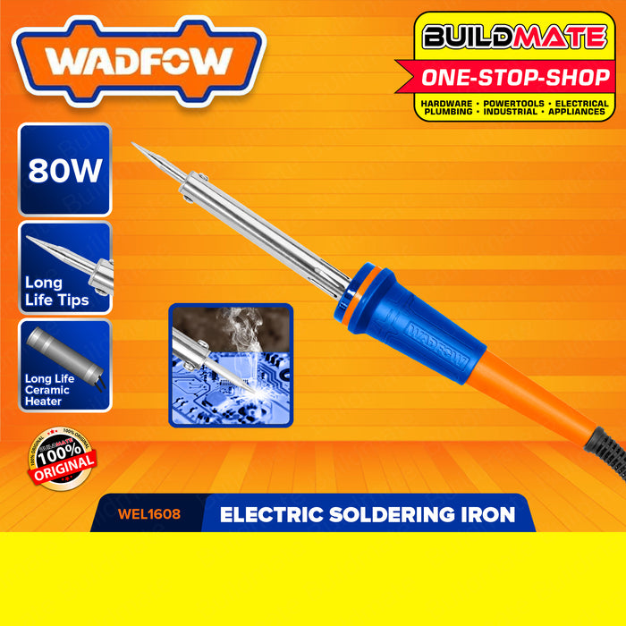 BUILDMATE Wadfow Electric Soldering Iron 40W-100W Fastening Heating Tool Straight Tip SOLD PER PIECE WEL1604 / WEL1606 / WEL1610 - WHT
