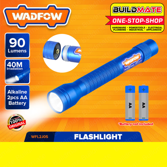 BUILDMATE Wadfow Flashlight 50 Lumens | 90 Lumens Handheld Portable Emergency Work Light • WHT