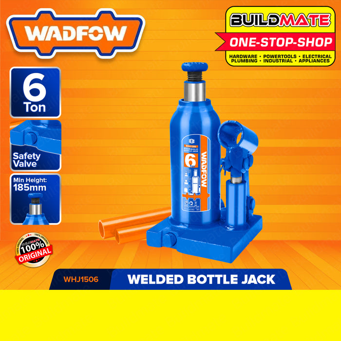 WADFOW 6 TONS Hydraulic Bottle Jack Welded Bottle Jack 6 Ton Easy Lifting WHJ1506 •BUILDMATE• WHT