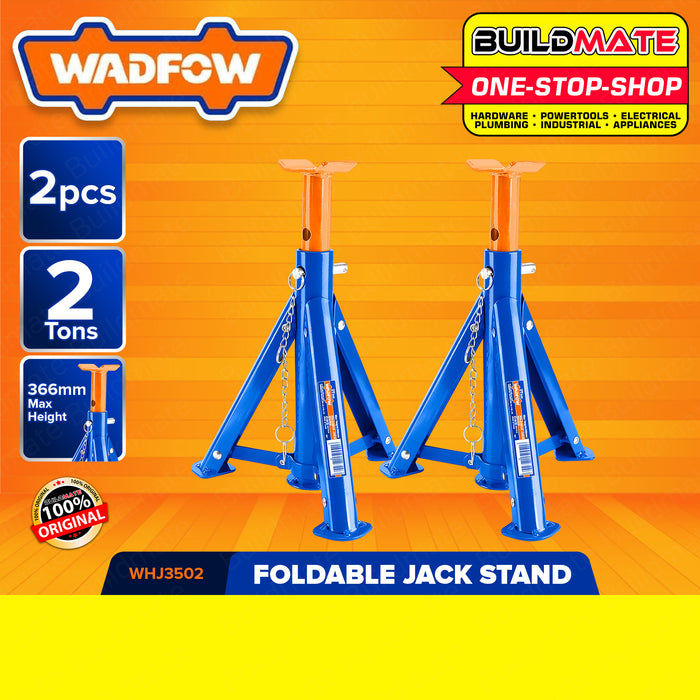 BUILDMATE Wadfow 2 Tons Jack Stand Single Locking Support Jack Adjustable Stand Lifting Machine WHJ3502 - WHT