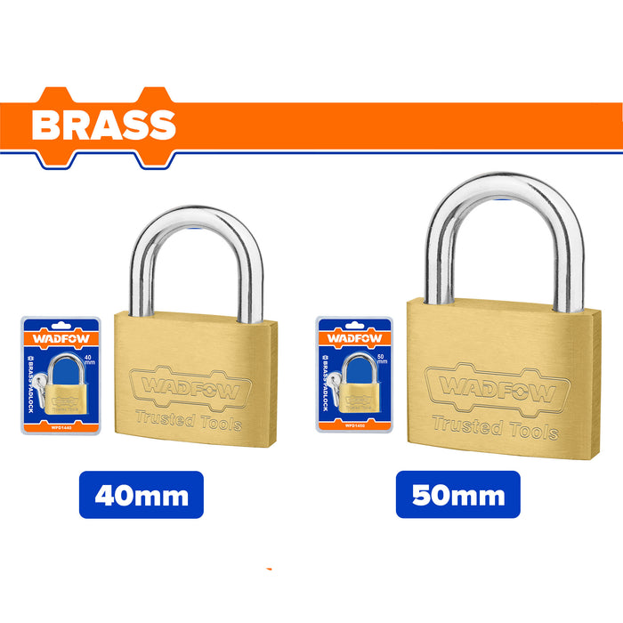 BUILDMATE Wadfow Brass Padlock 20MM - 50MM Short Shackle Security Lock Anti-Theft with 3 Keys • WHT