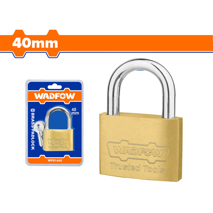 BUILDMATE Wadfow Brass Padlock 20MM - 50MM Short Shackle Security Lock Anti-Theft with 3 Keys • WHT
