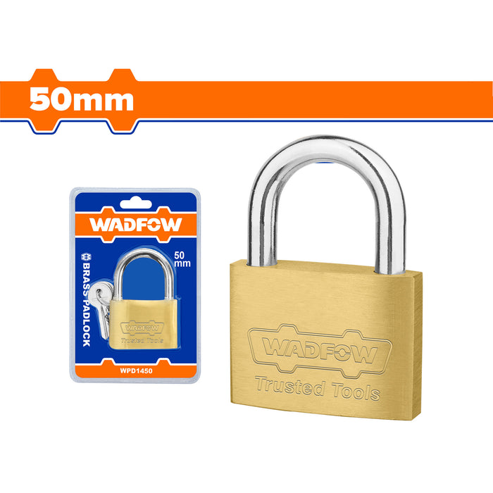 BUILDMATE Wadfow Brass Padlock 20MM - 50MM Short Shackle Security Lock Anti-Theft with 3 Keys • WHT