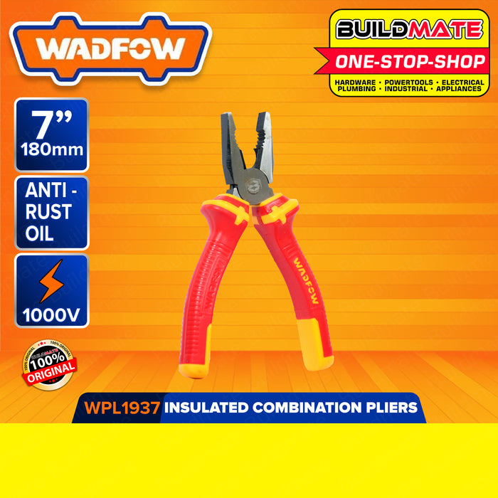 BUILDMATE Wadfow Insulated Combination Pliers 6" | 7" | 8" Inch [SOLD PER PIECE] Multifunctional Cutting Wire Stripping Crimping for Electricians Hand Tools • WHT
