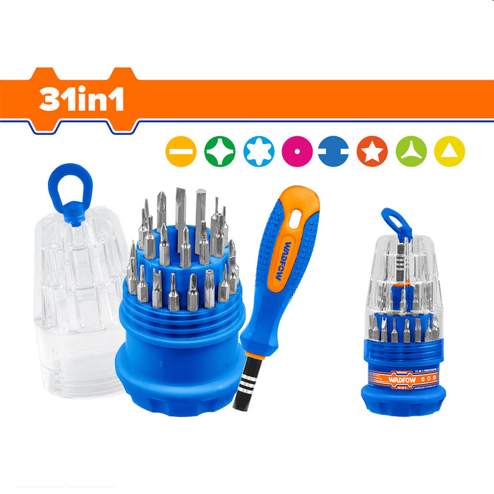 BUILDMATE Wadfow 31in1 Screwdriver Set Torx Flat Philip Screw Bits DIY Repairs Hand Tool WSS1J31 WHT