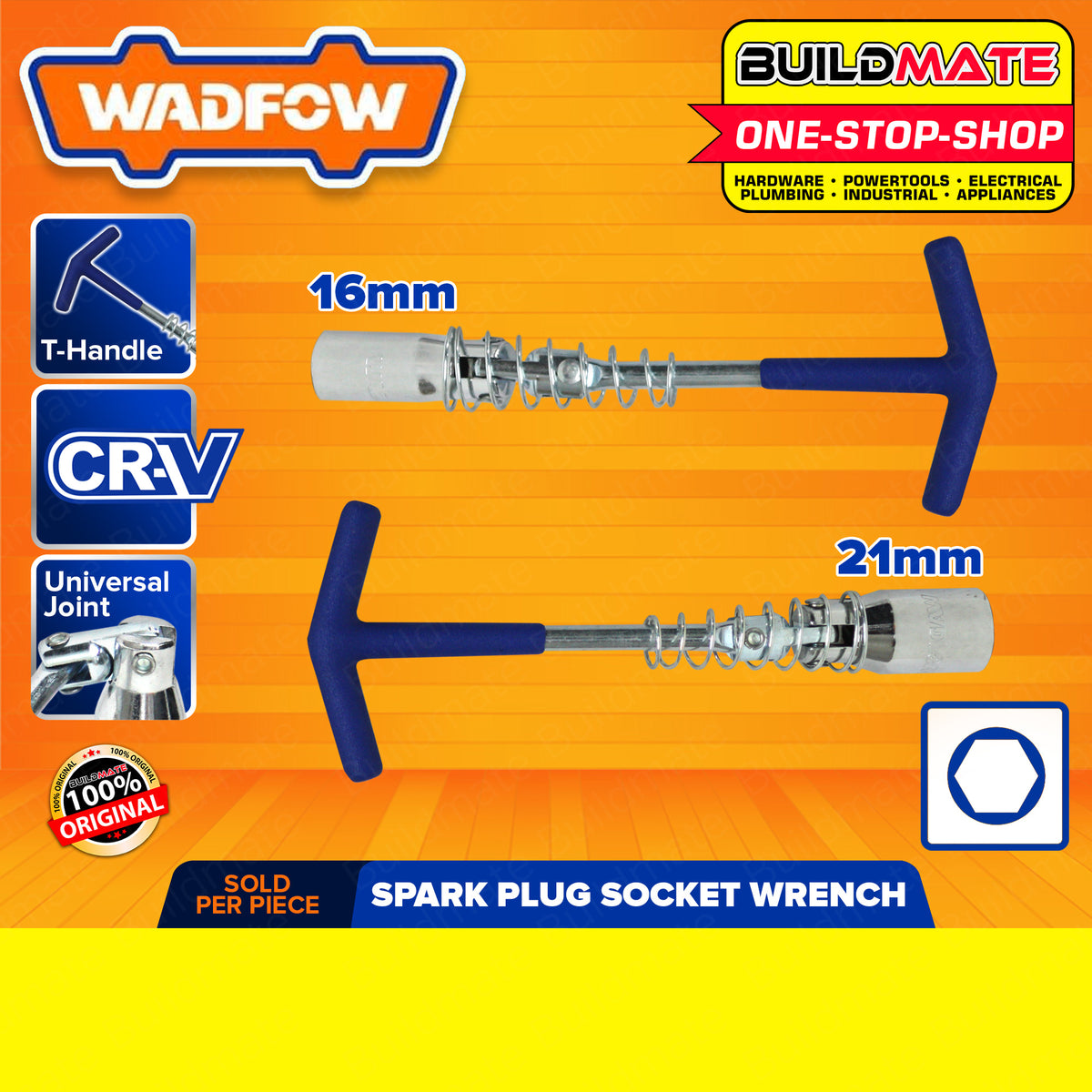 WADFOW T-Handle Spark Plug Socket Wrench 16MM | 21MM [SOLD PER PIECE ...