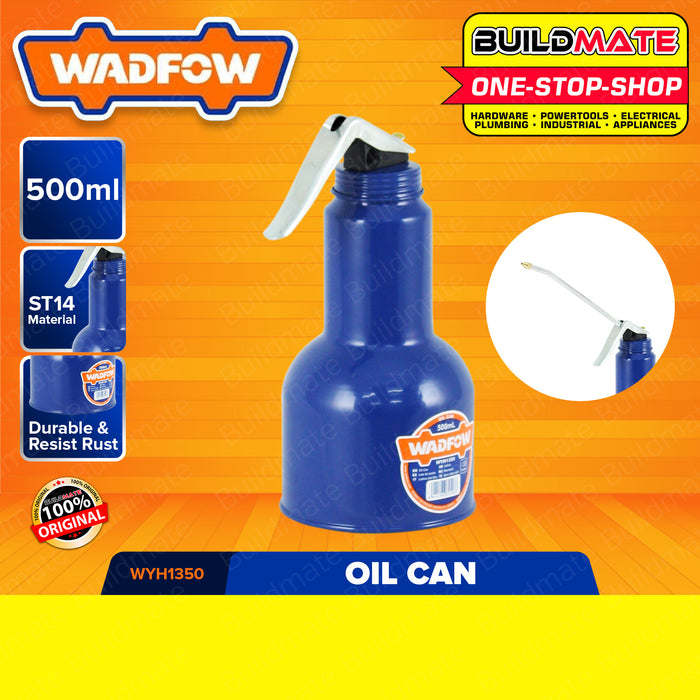BUILDMATE Wadfow Oil Can 250ml | 500ml High Pressure Hand Pump Oiler Pot All Steel Body WYH1325 | WYH1350 • WHT
