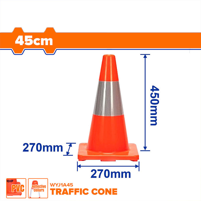 BUILDMATE Wadfow 45MM Traffic Cone Reflective Collars Orange Safety Caution Road WYJ1A45 - WHT