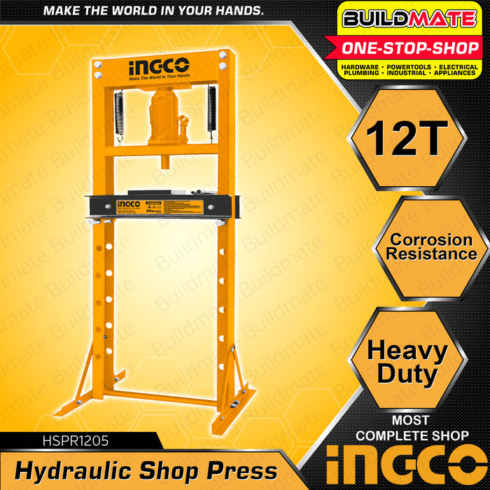 BUILDMATE Ingco Hydraulic Shop Press 12T | 20T | 30T [SOLD PER PIECE] Press Manual Hydraulic Presses Press Bearing Machine Hydraulic Car Auto Repair Tools Automotive Repair Tools • IHT