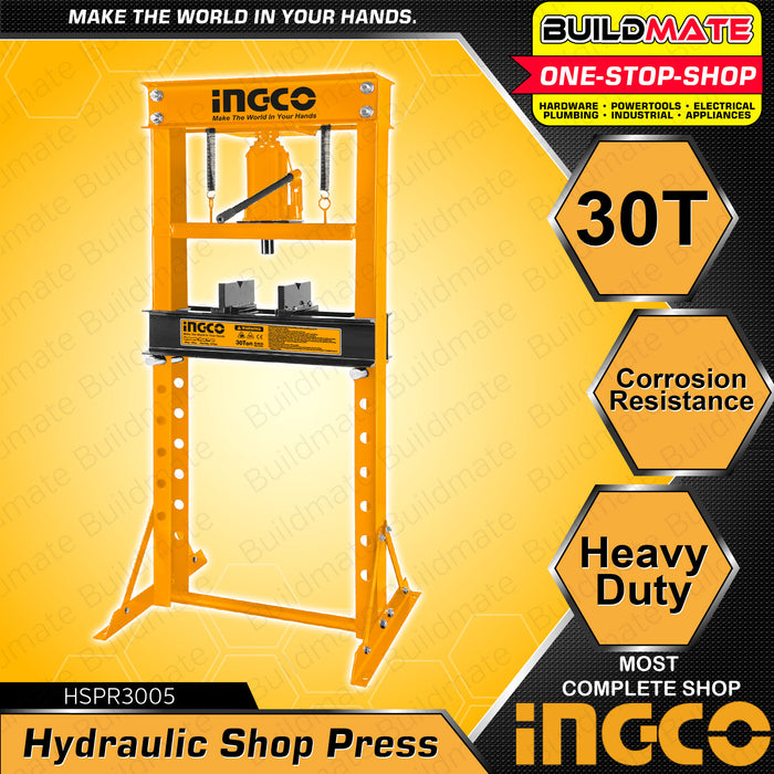 BUILDMATE Ingco Hydraulic Shop Press 12T | 20T | 30T [SOLD PER PIECE] Press Manual Hydraulic Presses Press Bearing Machine Hydraulic Car Auto Repair Tools Automotive Repair Tools • IHT